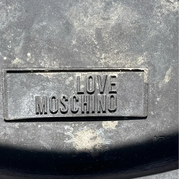 Love Moschino Love brown leather high boots - Picture 13 of 15